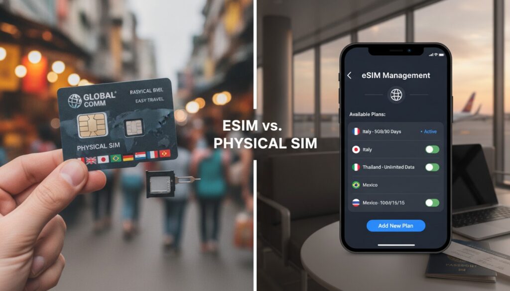 eSIM vs. SIM física: ¿cuál es la mejor opción para un viajero frecuente?